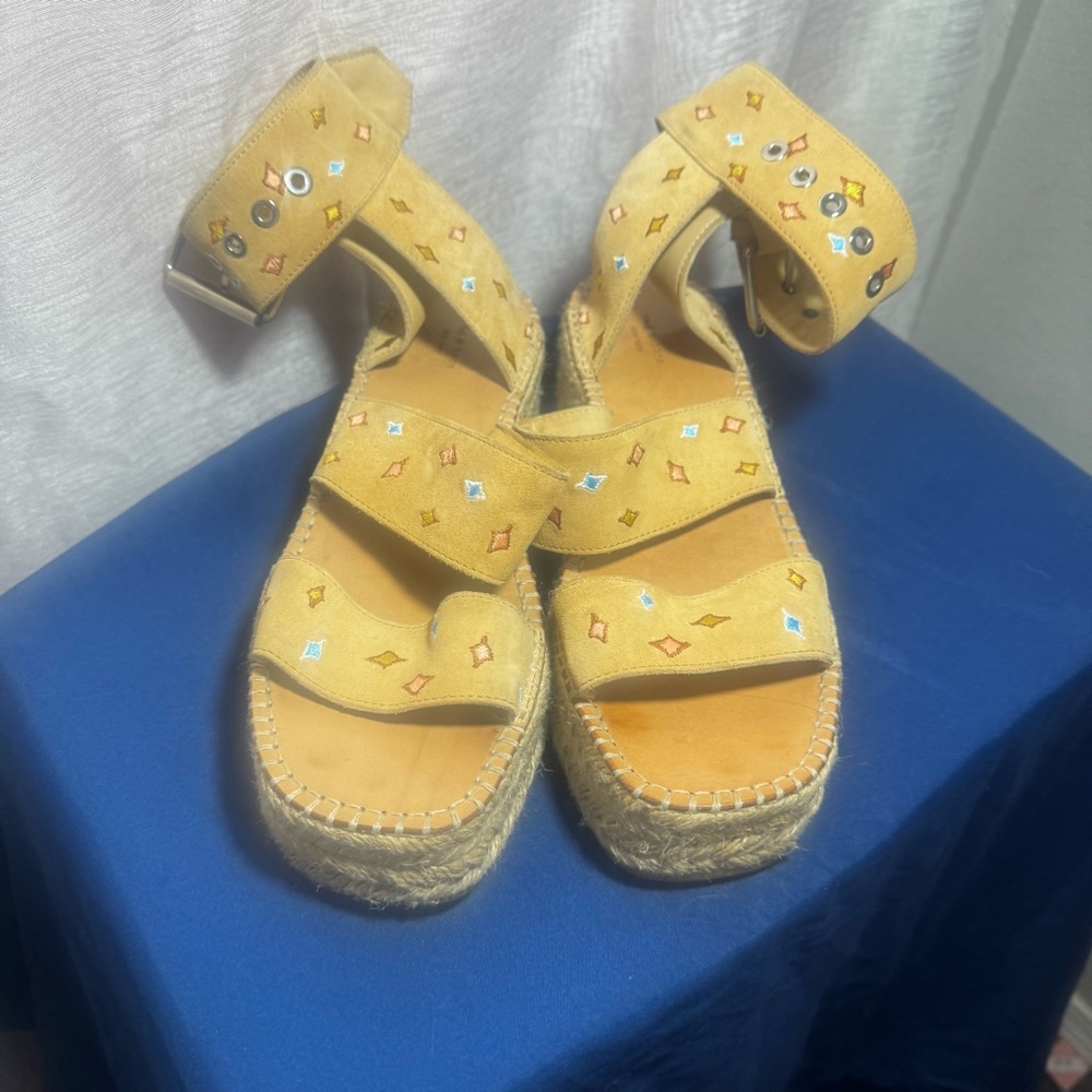 Rag & Bone Yellow Espadrille Platform Shoes
